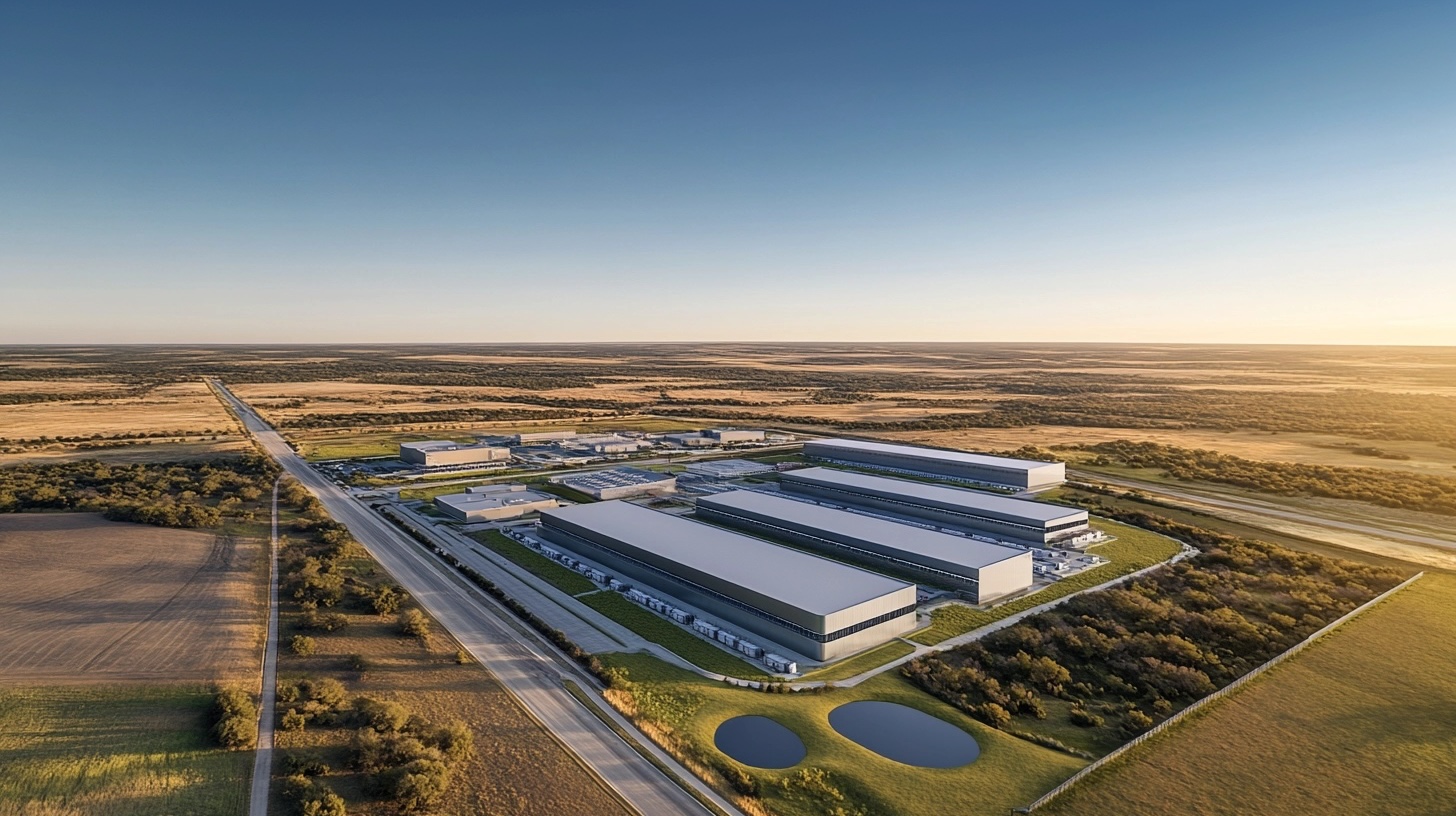 Aerial View of Data Center